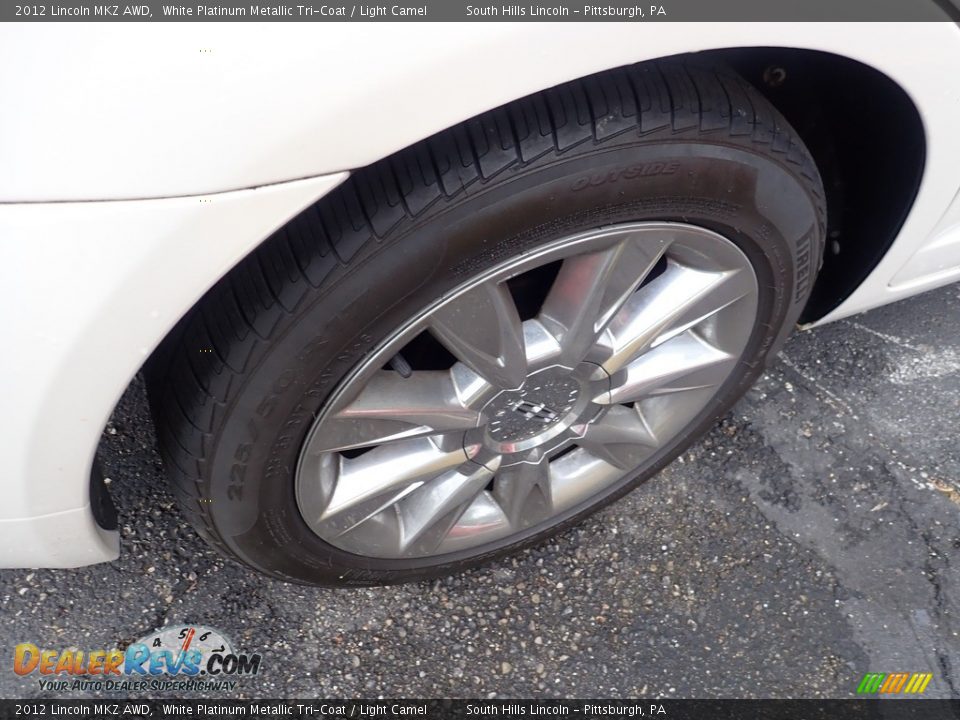 2012 Lincoln MKZ AWD White Platinum Metallic Tri-Coat / Light Camel Photo #5