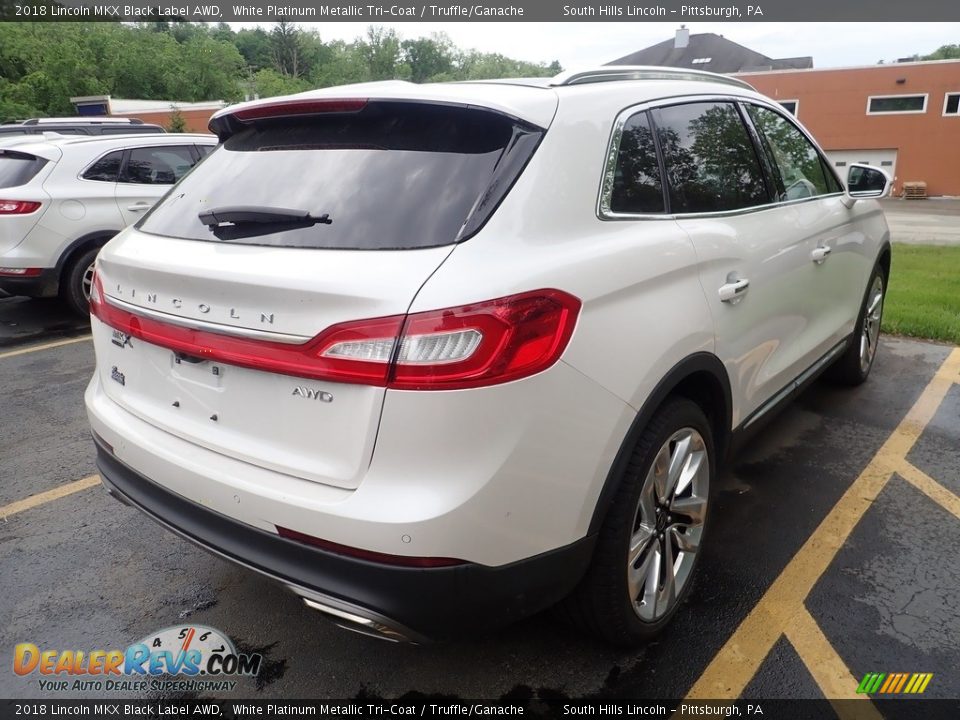 2018 Lincoln MKX Black Label AWD White Platinum Metallic Tri-Coat / Truffle/Ganache Photo #4