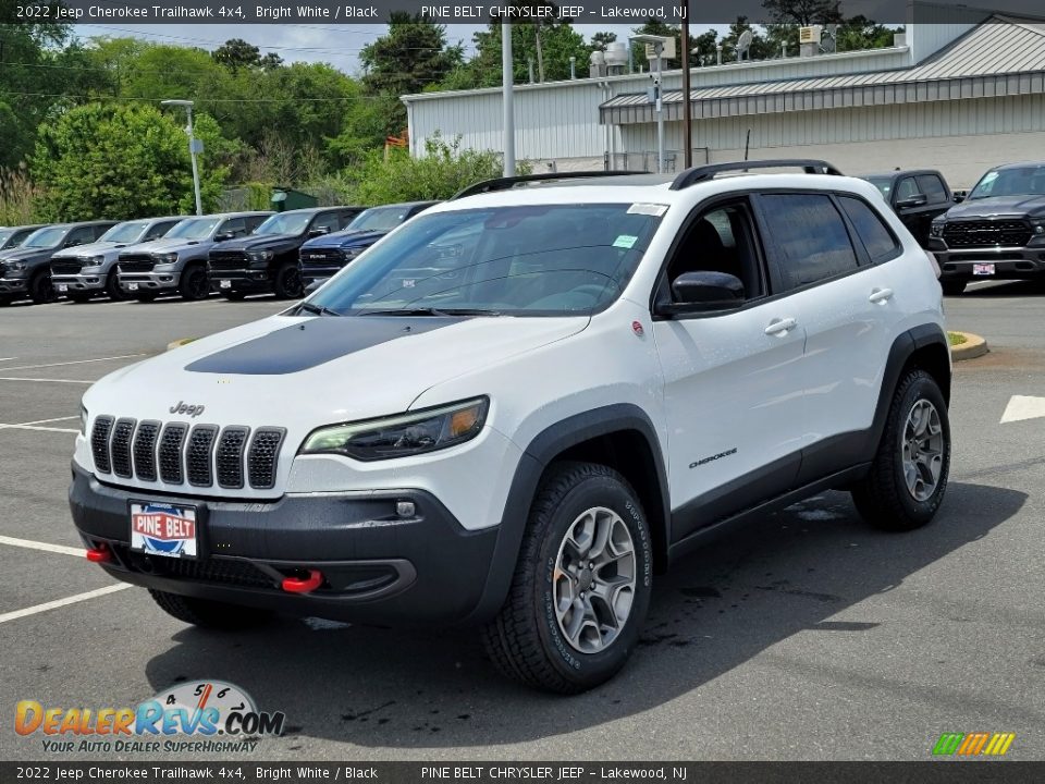 2022 Jeep Cherokee Trailhawk 4x4 Bright White / Black Photo #1