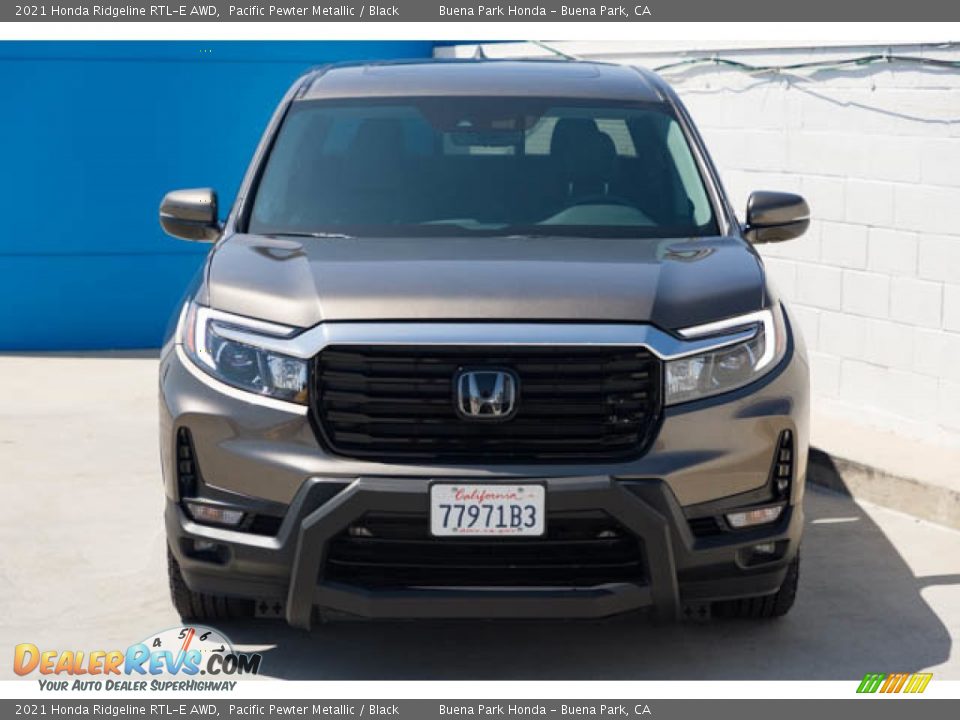 2021 Honda Ridgeline RTL-E AWD Pacific Pewter Metallic / Black Photo #7