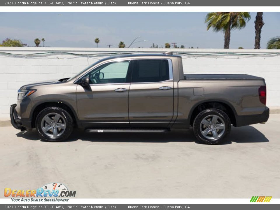 2021 Honda Ridgeline RTL-E AWD Pacific Pewter Metallic / Black Photo #8