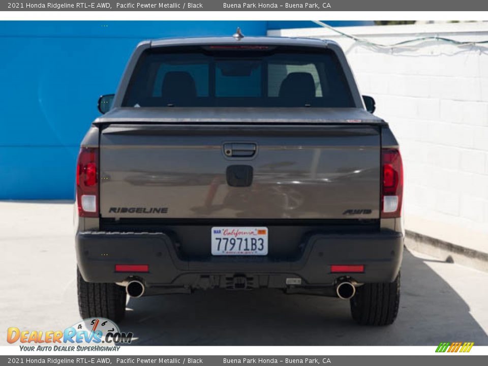 2021 Honda Ridgeline RTL-E AWD Pacific Pewter Metallic / Black Photo #9