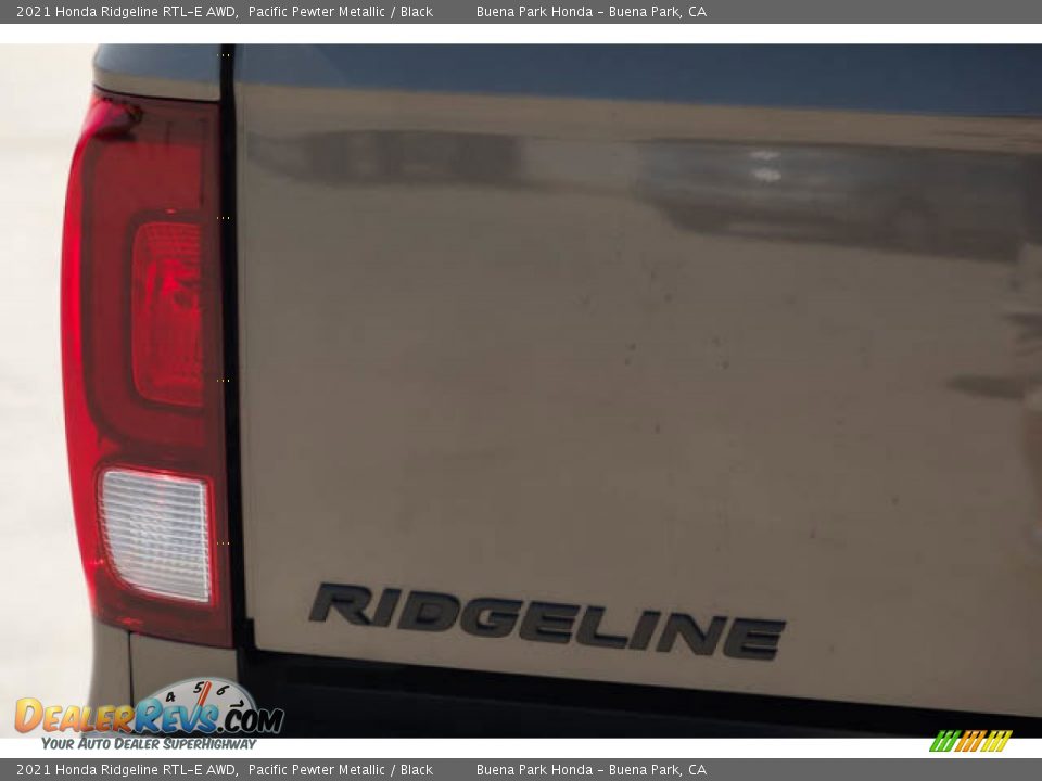 2021 Honda Ridgeline RTL-E AWD Pacific Pewter Metallic / Black Photo #11