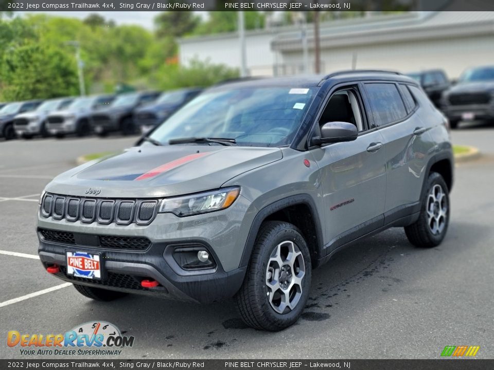 2022 Jeep Compass Trailhawk 4x4 Sting Gray / Black/Ruby Red Photo #1
