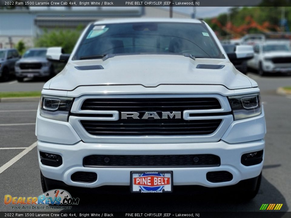 2022 Ram 1500 Laramie Crew Cab 4x4 Bright White / Black Photo #2