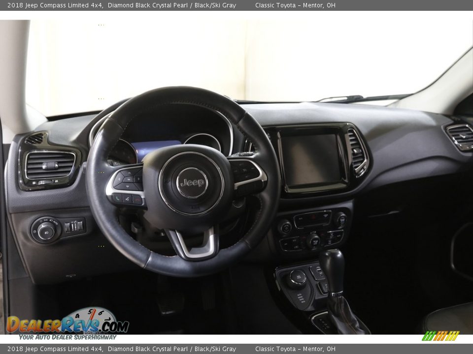 2018 Jeep Compass Limited 4x4 Diamond Black Crystal Pearl / Black/Ski Gray Photo #6