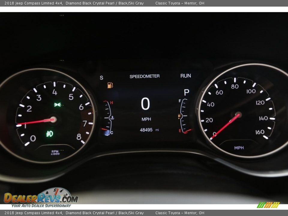2018 Jeep Compass Limited 4x4 Diamond Black Crystal Pearl / Black/Ski Gray Photo #8