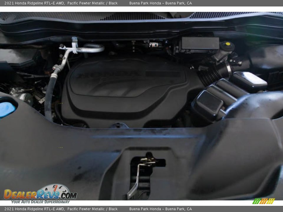 2021 Honda Ridgeline RTL-E AWD Pacific Pewter Metallic / Black Photo #36