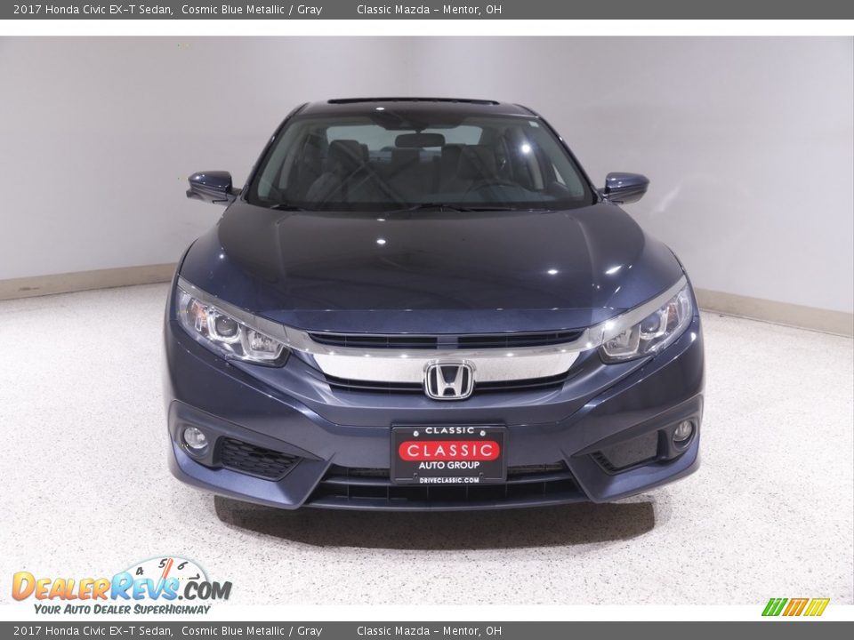 2017 Honda Civic EX-T Sedan Cosmic Blue Metallic / Gray Photo #2