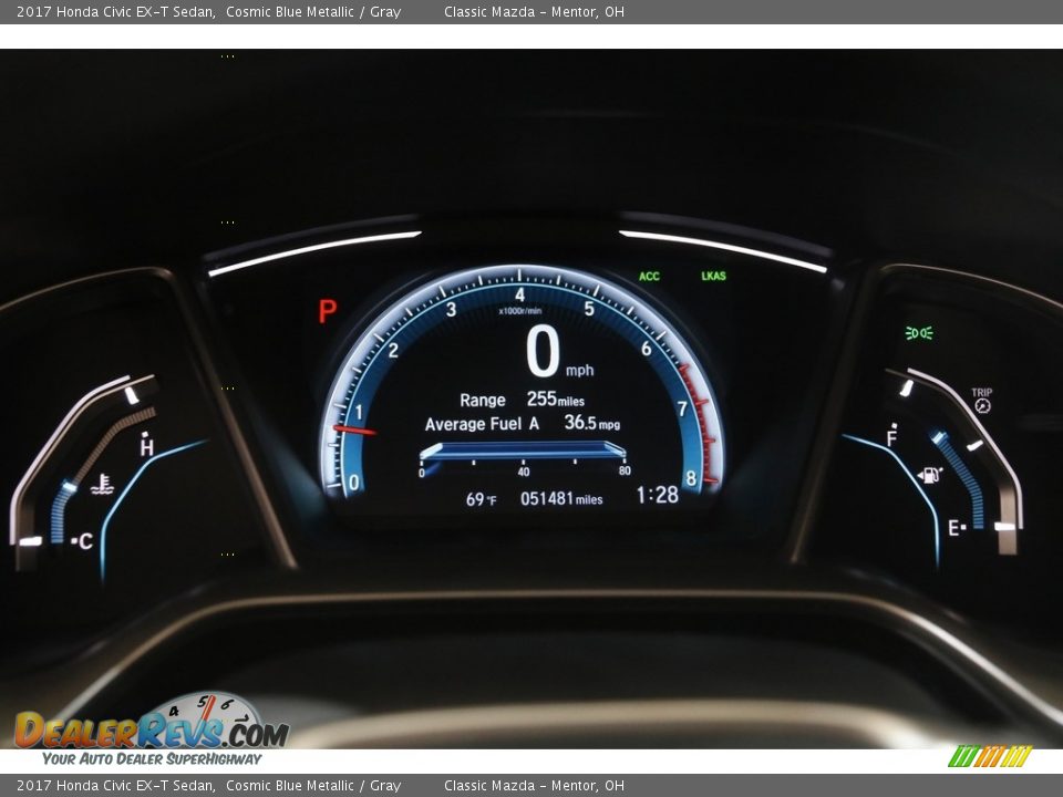 2017 Honda Civic EX-T Sedan Gauges Photo #8