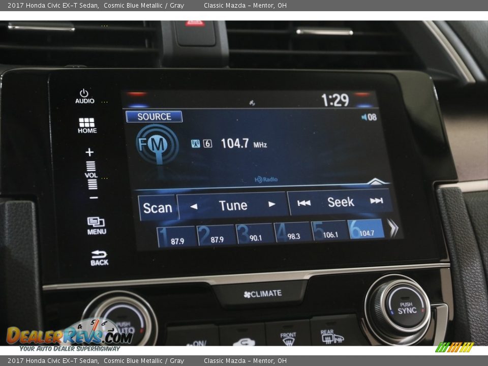 Audio System of 2017 Honda Civic EX-T Sedan Photo #10