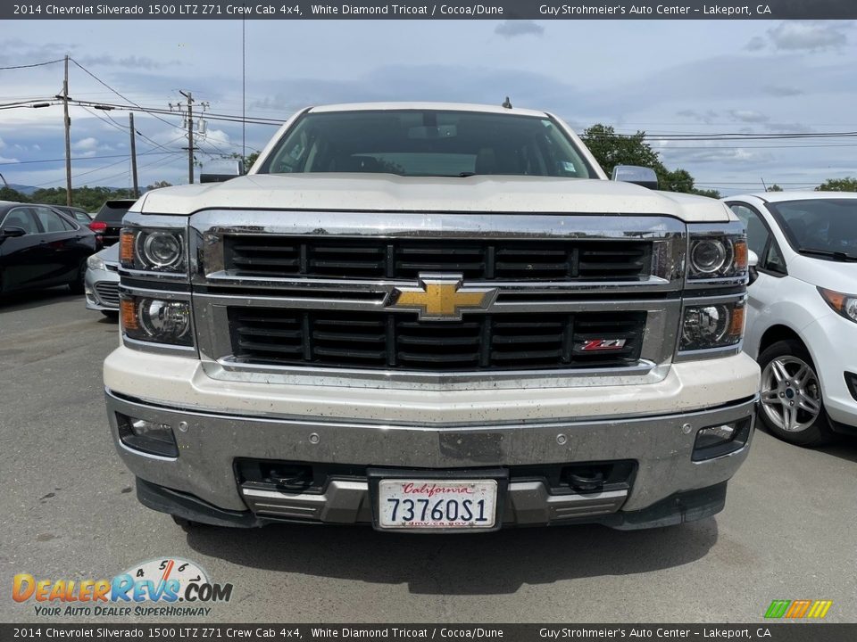 2014 Chevrolet Silverado 1500 LTZ Z71 Crew Cab 4x4 White Diamond Tricoat / Cocoa/Dune Photo #2