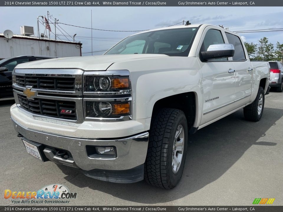 2014 Chevrolet Silverado 1500 LTZ Z71 Crew Cab 4x4 White Diamond Tricoat / Cocoa/Dune Photo #3