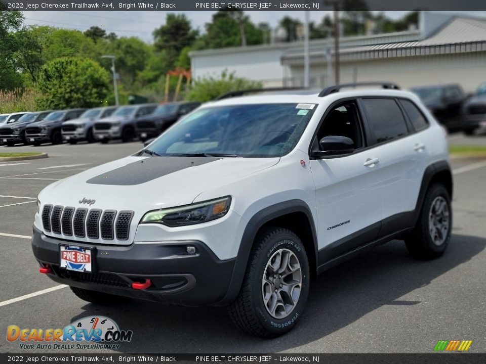 2022 Jeep Cherokee Trailhawk 4x4 Bright White / Black Photo #1