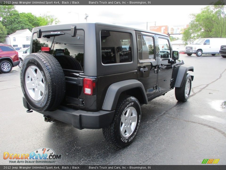 2012 Jeep Wrangler Unlimited Sport 4x4 Black / Black Photo #4