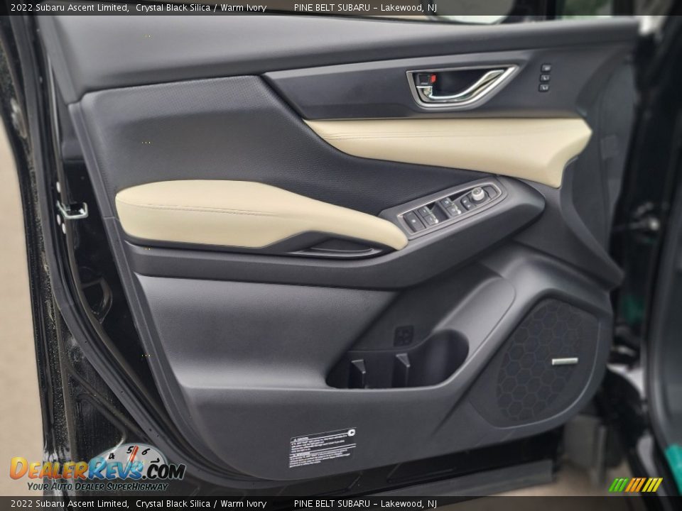2022 Subaru Ascent Limited Crystal Black Silica / Warm Ivory Photo #12
