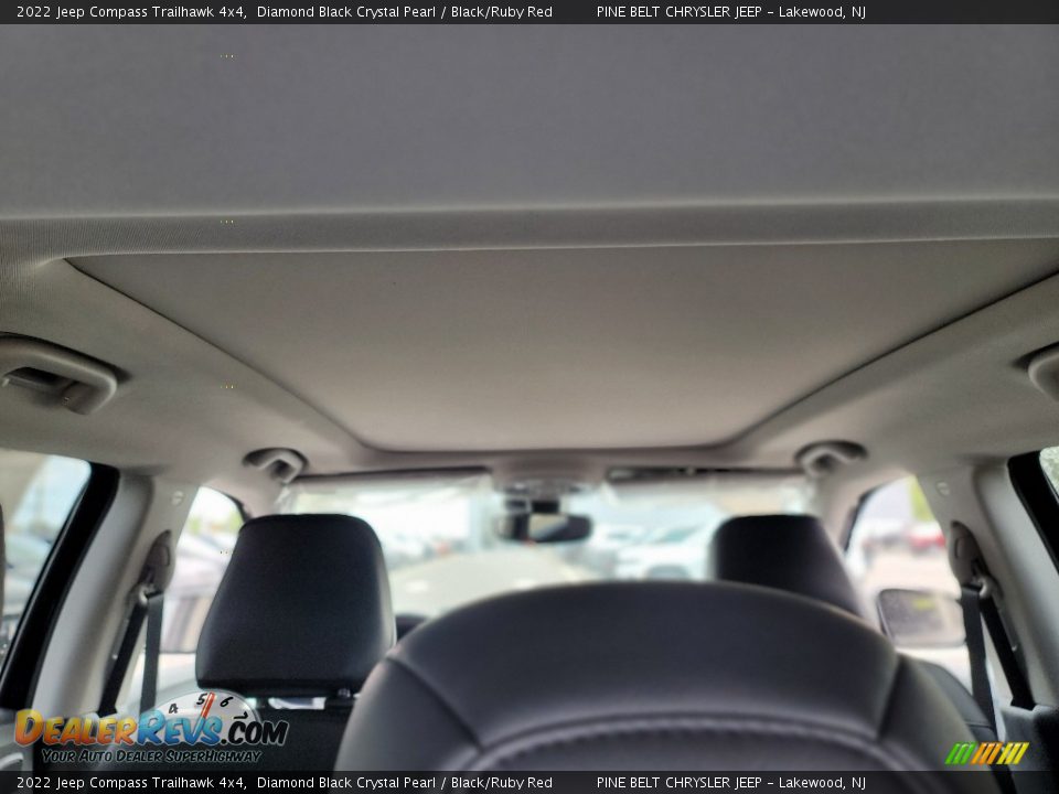 2022 Jeep Compass Trailhawk 4x4 Diamond Black Crystal Pearl / Black/Ruby Red Photo #6
