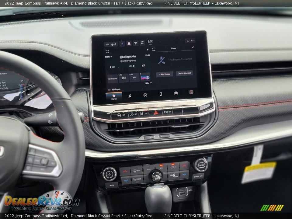 2022 Jeep Compass Trailhawk 4x4 Diamond Black Crystal Pearl / Black/Ruby Red Photo #8