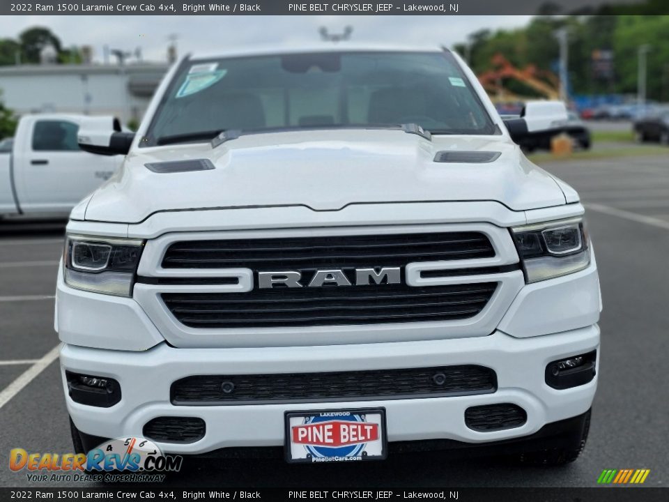 2022 Ram 1500 Laramie Crew Cab 4x4 Bright White / Black Photo #2