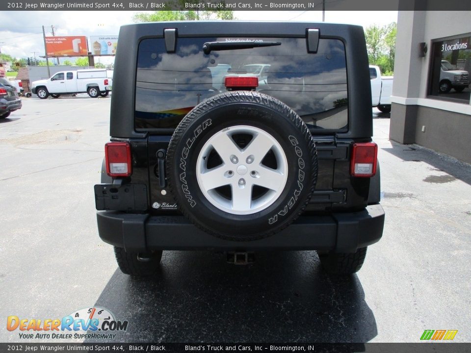 2012 Jeep Wrangler Unlimited Sport 4x4 Black / Black Photo #25