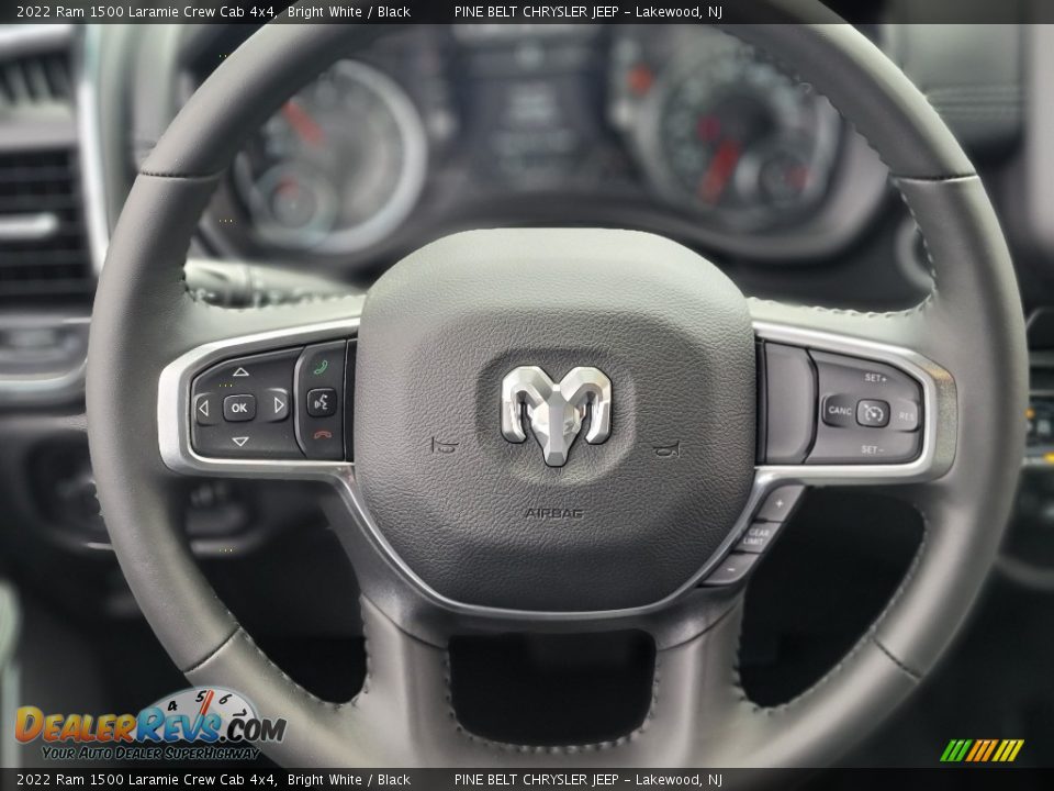 2022 Ram 1500 Laramie Crew Cab 4x4 Bright White / Black Photo #8