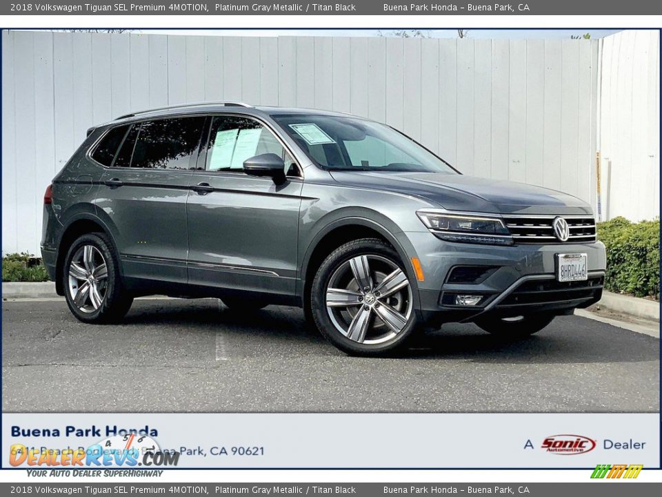 2018 Volkswagen Tiguan SEL Premium 4MOTION Platinum Gray Metallic / Titan Black Photo #1