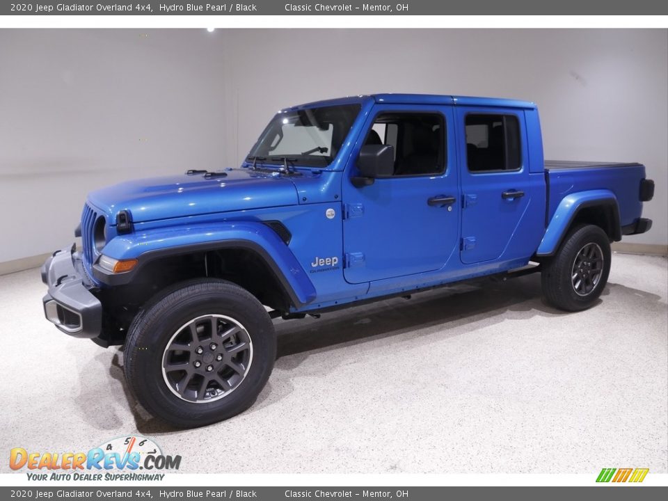 2020 Jeep Gladiator Overland 4x4 Hydro Blue Pearl / Black Photo #3