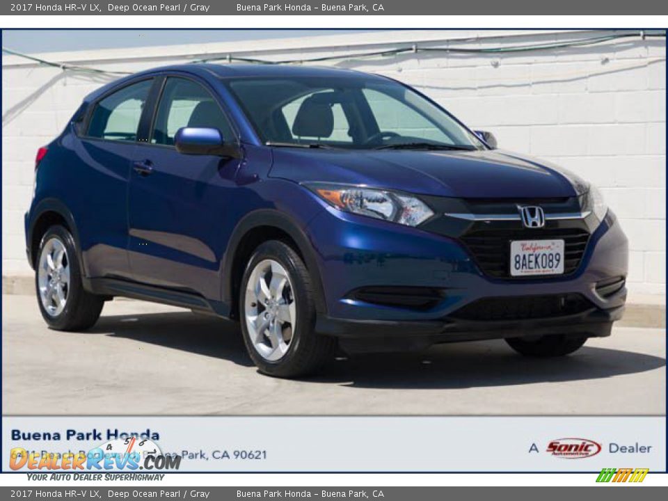 2017 Honda HR-V LX Deep Ocean Pearl / Gray Photo #1