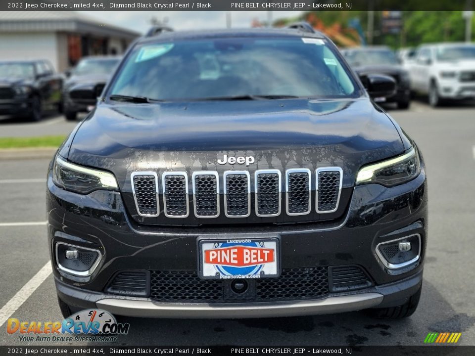 2022 Jeep Cherokee Limited 4x4 Diamond Black Crystal Pearl / Black Photo #2