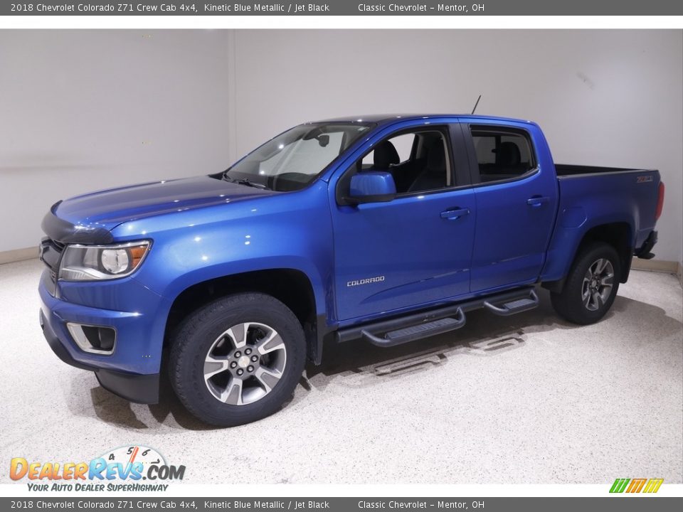 2018 Chevrolet Colorado Z71 Crew Cab 4x4 Kinetic Blue Metallic / Jet Black Photo #3