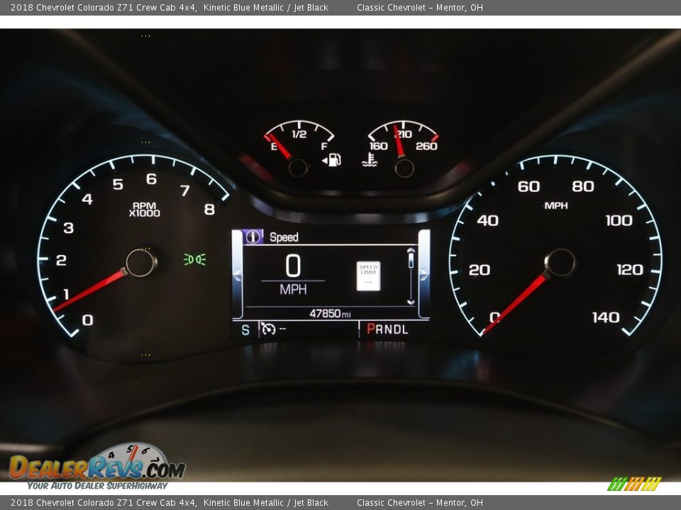 2018 Chevrolet Colorado Z71 Crew Cab 4x4 Kinetic Blue Metallic / Jet Black Photo #9