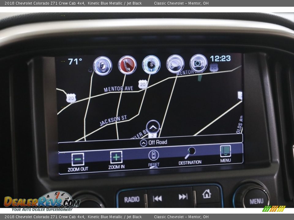 2018 Chevrolet Colorado Z71 Crew Cab 4x4 Kinetic Blue Metallic / Jet Black Photo #13