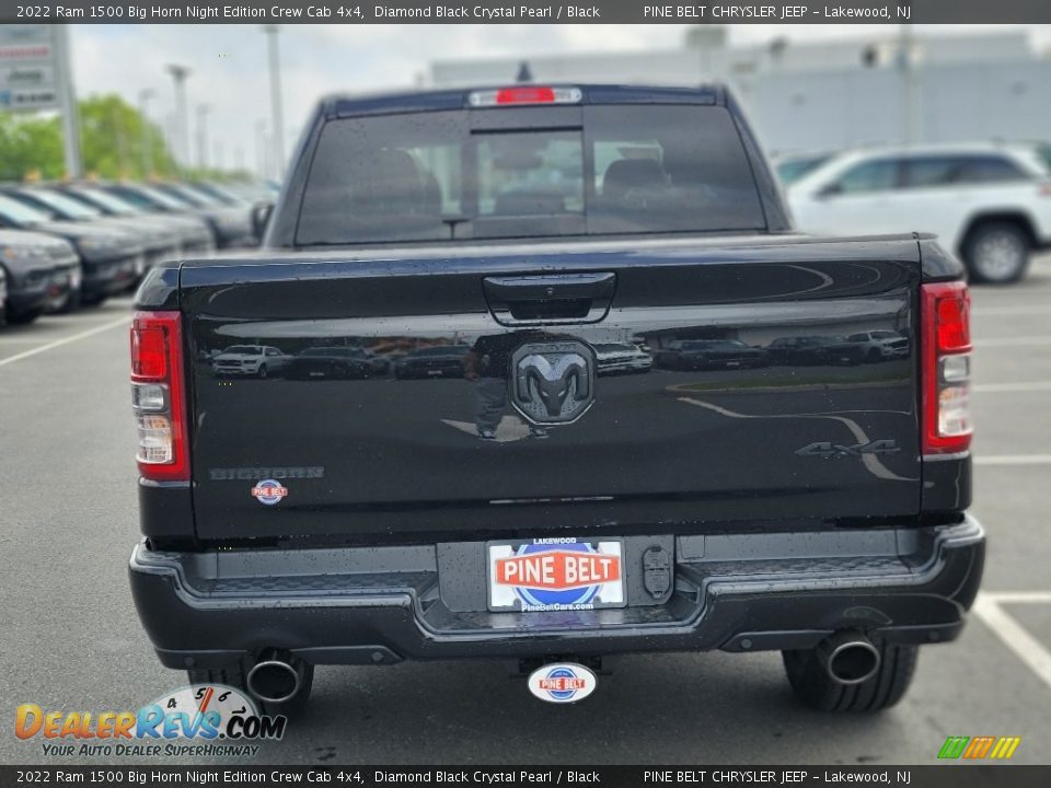 2022 Ram 1500 Big Horn Night Edition Crew Cab 4x4 Diamond Black Crystal Pearl / Black Photo #5