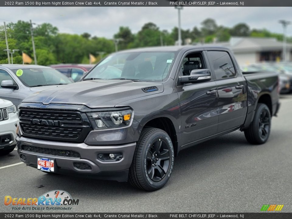 Front 3/4 View of 2022 Ram 1500 Big Horn Night Edition Crew Cab 4x4 Photo #1