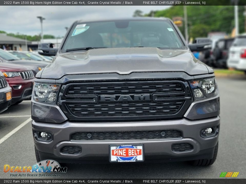 2022 Ram 1500 Big Horn Night Edition Crew Cab 4x4 Granite Crystal Metallic / Black Photo #2