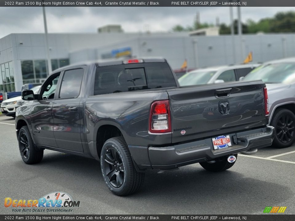 2022 Ram 1500 Big Horn Night Edition Crew Cab 4x4 Granite Crystal Metallic / Black Photo #4