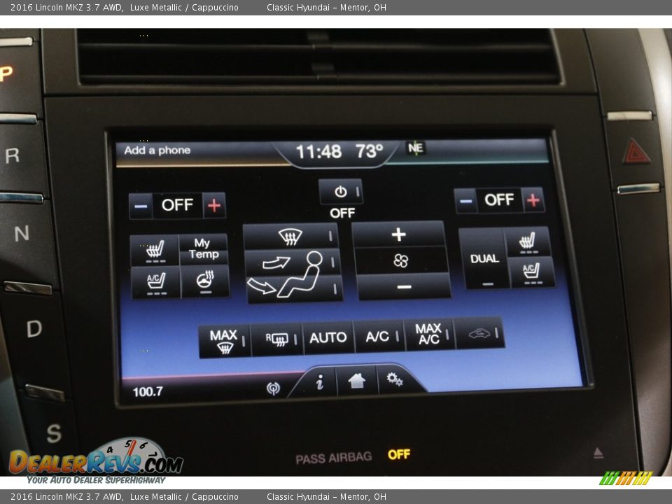 Controls of 2016 Lincoln MKZ 3.7 AWD Photo #15