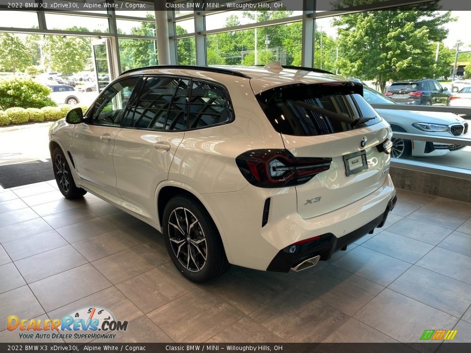 2022 BMW X3 xDrive30i Alpine White / Cognac Photo #2