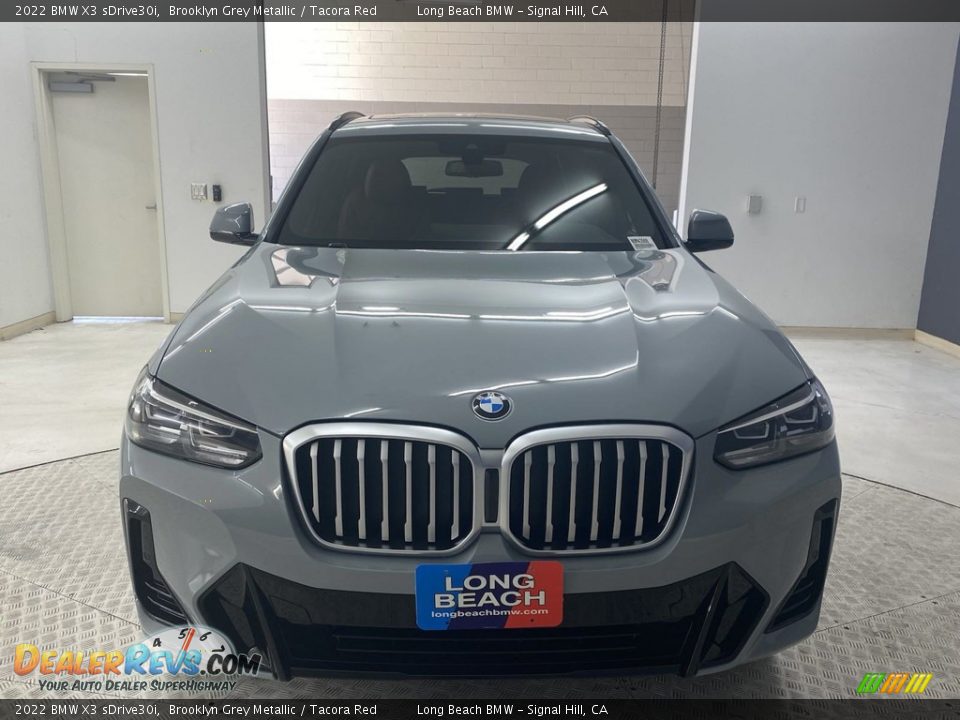 2022 BMW X3 sDrive30i Brooklyn Grey Metallic / Tacora Red Photo #2