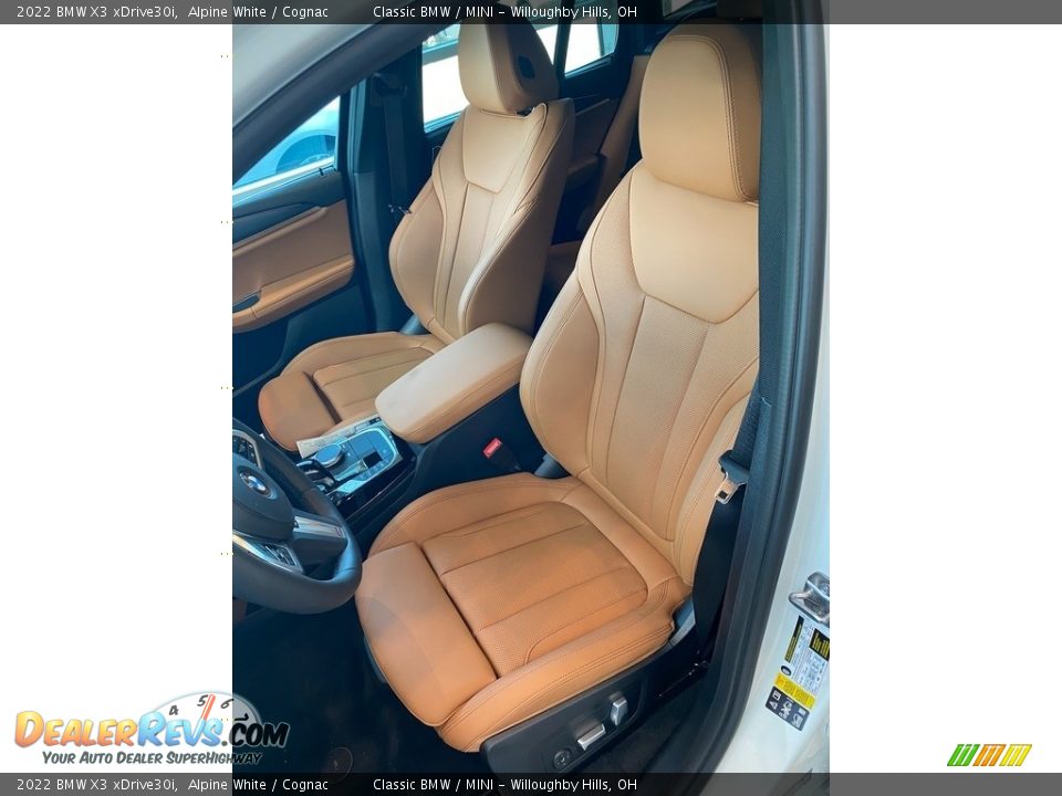 2022 BMW X3 xDrive30i Alpine White / Cognac Photo #4
