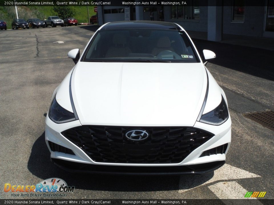 2020 Hyundai Sonata Limited Quartz White / Dark Gray/Camel Photo #5