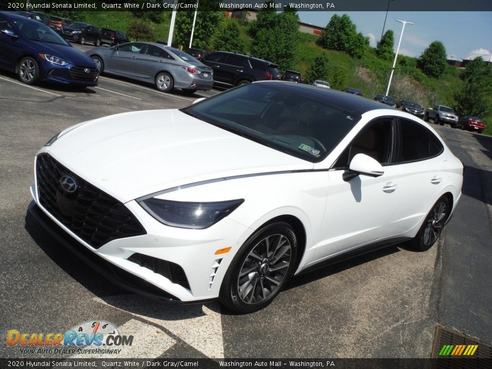 2020 Hyundai Sonata Limited Quartz White / Dark Gray/Camel Photo #6