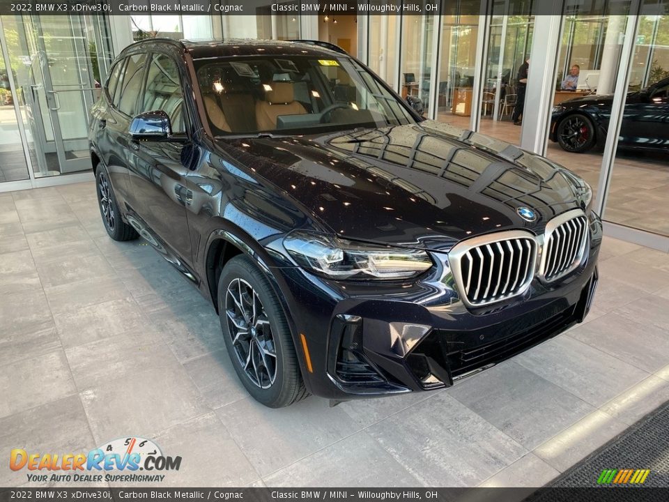 2022 BMW X3 xDrive30i Carbon Black Metallic / Cognac Photo #1