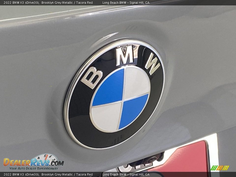 2022 BMW X3 sDrive30i Brooklyn Grey Metallic / Tacora Red Photo #7