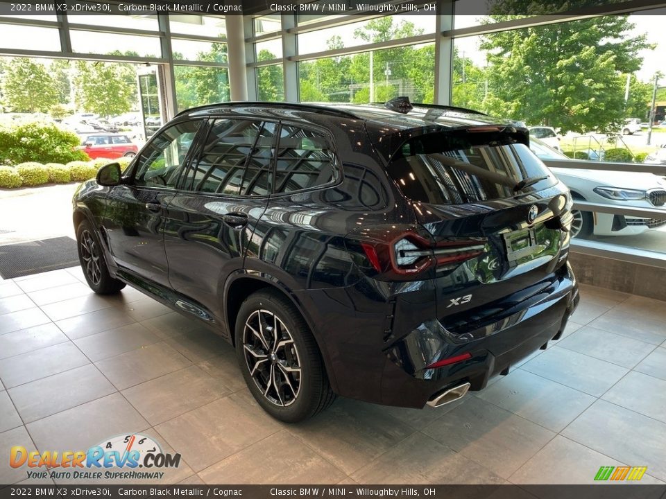 2022 BMW X3 xDrive30i Carbon Black Metallic / Cognac Photo #2