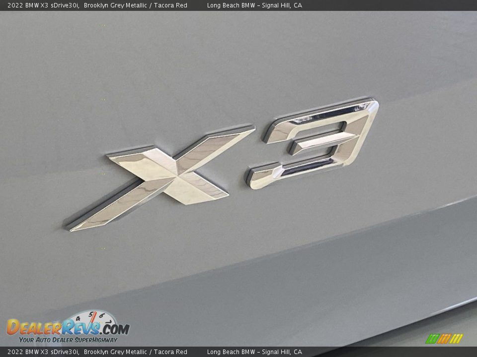 2022 BMW X3 sDrive30i Brooklyn Grey Metallic / Tacora Red Photo #8