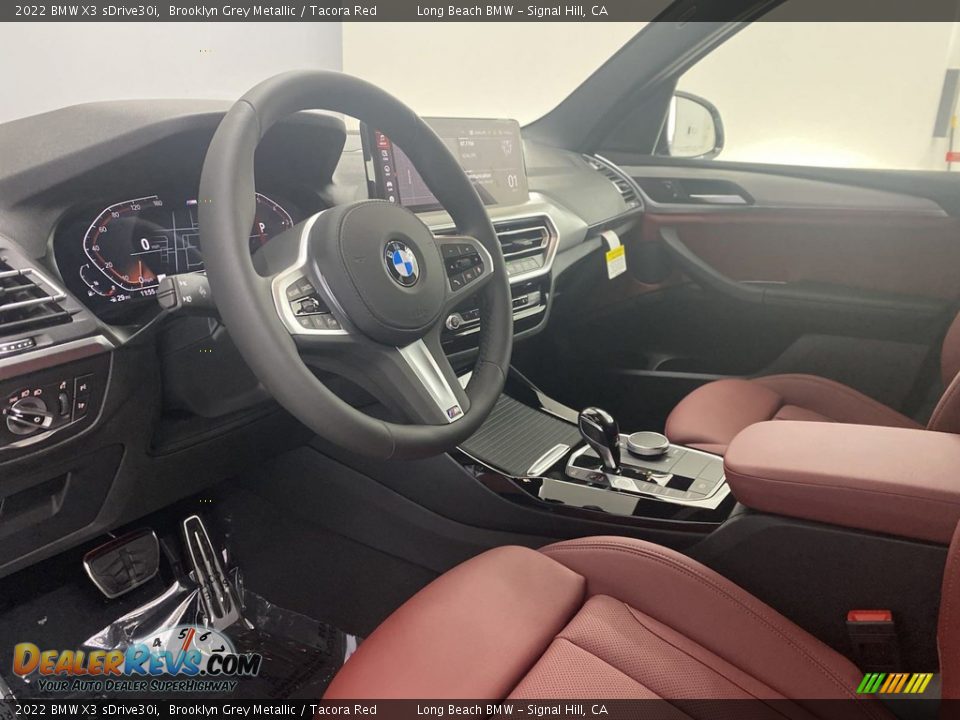 2022 BMW X3 sDrive30i Brooklyn Grey Metallic / Tacora Red Photo #12