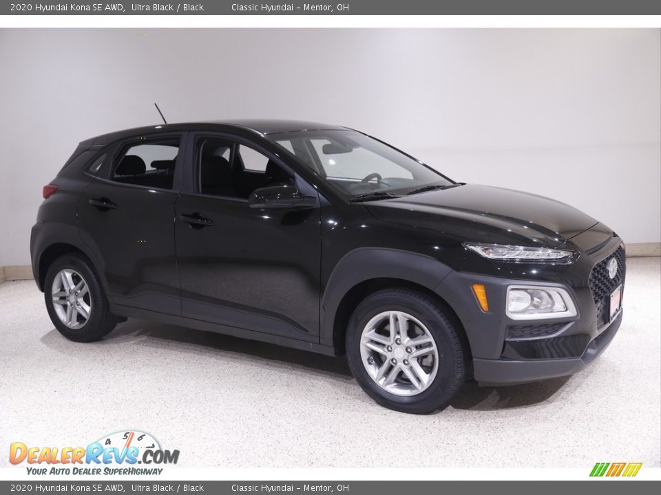 2020 Hyundai Kona SE AWD Ultra Black / Black Photo #1