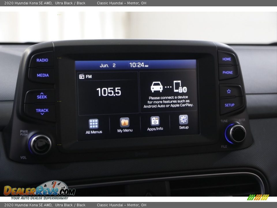 2020 Hyundai Kona SE AWD Ultra Black / Black Photo #10