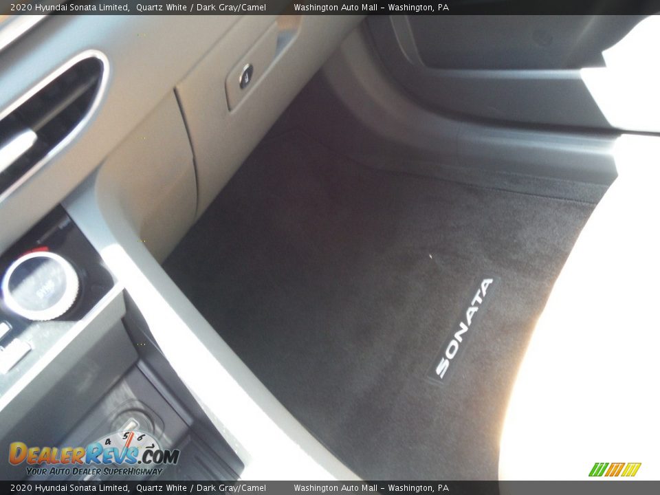 2020 Hyundai Sonata Limited Quartz White / Dark Gray/Camel Photo #27